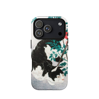 Kat met Tomatenplant - Hiroaki Takahashi iPhone-hoesje, 17 Pro / Mat, Telefoonhoesjes, Toby Leon