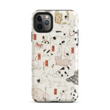 Cats - Utagawa Kuniyoshi Ukiyo-e Phone Case Iphone 11 Pro Max / Matte Cat-patterned Phone Case Utagawa Kuniyoshi’s Whimsical Feline, Edo