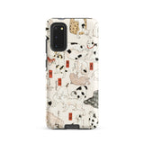 Cats - Utagawa Kuniyoshi Ukiyo-e Phone Case Samsung Galaxy S20 / Matte Phone Case Whimsical Illustration Cats Black White Red Utagawa