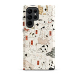 Cats - Utagawa Kuniyoshi Ukiyo-e Phone Case Samsung Galaxy S22 Ultra / Matte White Phone Case Adorned Playful Vintage-style Illustration
