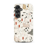 Cats - Utagawa Kuniyoshi Ukiyo-e Phone Case Samsung Galaxy S25 Plus / Matte Phone Case Traditional Japanese-style Illustration Cats Black