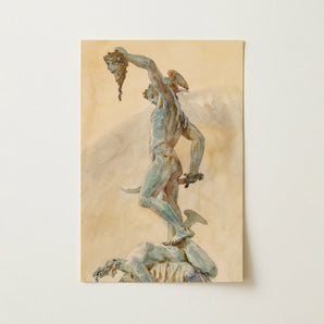Cellini’s Perseus - John Singer Sargent Art Print / Canvas, 12x18’’ / 31x46cm / Unframed / no Border, Posters Prints & Visual Artwork, Toby