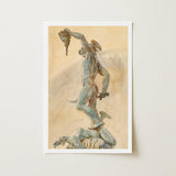 Cellini’s Perseus - John Singer Sargent Art Print / Canvas Framed Watercolor Dynamic Muscular Figure Bronze-like Tones, Bronze Sheen Prints