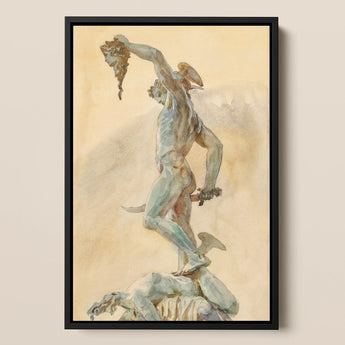 Cellini’s Perseus - John Singer Sargent Art Print / Canvas, John Singer Sargent, Sargent Art Print, Bronze Sheen