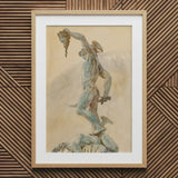 Cellini’s Perseus - John Singer Sargent Art Print / Canvas Wooden Framed Watercolor Painting Medusa Statue, Bronze Sheen Prints