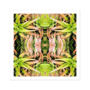 Centre Stage - Trippy Cactus Art Print / Canvas, Trippy Cactus Succulent, Cactus Succulent Art, Botanical Surrealism Meets