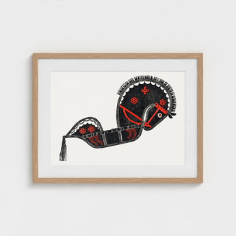 Ceremonieel Danspaard - Reijer Stolk Graphic Art Print / Canvas Stolk’s, Dutch Folk Traditions Prints