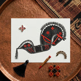 Ceremonieel Danspaard - Reijer Stolk Graphic Art Print / Canvas Black Red Illustrated Paper Cutout Traditional Turkish-style Horse Reijer