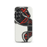 Ceremonieel Danspaard - Reijer Stolk Phone Case Samsung Galaxy S25 / Matte Sleek White Phone Case Stylized Black Red Horse Reijer Stolk’s