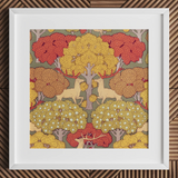 Cerfs et Arbres - Maurice Pillard Verneuil Art Print / Canvas, Maurice Pillard Verneuil, Art Nouveau Print, Verneuil’s Sylvan Reverie