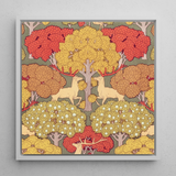 Cerfs et Arbres - Maurice Pillard Verneuil Art Print / Canvas, Maurice Pillard Verneuil, Art Nouveau Print, Verneuil’s Sylvan Reverie