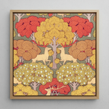 Cerfs et Arbres - Maurice Pillard Verneuil Art Print / Canvas, Maurice Pillard Verneuil, Art Nouveau Print, Verneuil’s Sylvan Reverie