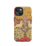 Cerfs et Arbres - Custodia per iPhone Maurice Pillard Verneuil, 14 / Opaca, Custodie per telefoni cellulari, Toby Leon