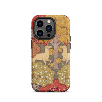 Cerfs et Arbres - Custodia per iPhone Maurice Pillard Verneuil, 14 Pro / Opaca, Custodie per telefoni cellulari, Toby Leon