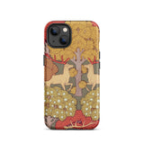 Cerfs et Arbres - Maurice Pillard Verneuil Phone Case, Maurice Pillard Verneuil, Art Nouveau Masterpiece, Verneuil’s Cerfs