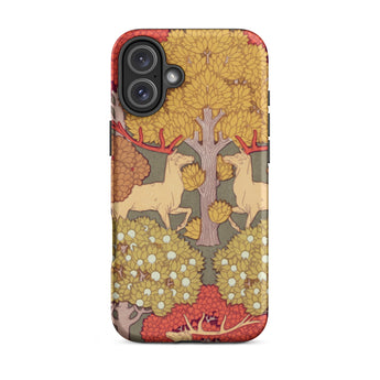 Cerfs et Arbres - Maurice Pillard Verneuil Phone Case, Maurice Pillard Verneuil, Art Nouveau Masterpiece, Verneuil’s Cerfs