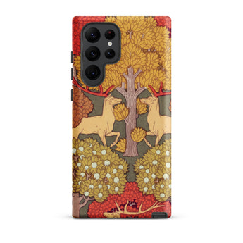 Cerfs et Arbres - Maurice Pillard Verneuil Phone Case Samsung Galaxy S22 Ultra / Matte Vibrant Illustrated Phone Case Stylized Deer