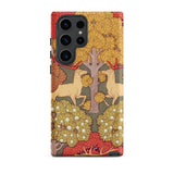 Cerfs et Arbres - Maurice Pillard Verneuil Phone Case Samsung Galaxy S23 Ultra / Matte Phone Case Stylized Autumn Scene Two Cream-colored