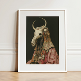 Cernunnos - Pagan Priest Art Print / Canvas, 12x16’’ / 31x41cm / White Frame / Matboard, Posters Prints & Visual Artwork, Toby Leon