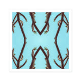 Chain Reaction - Trippy Succulent Art Print / Canvas Palm Tree Trunks Arranged Symmetrical Mirrored Pattern Cactus, Psychedelic Desert