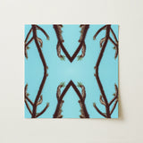 Chain Reaction - Trippy Succulent Art Print / Canvas Square Canvas Print Symmetrical Mirrored Pattern Dark Brown Trippy Cactus Succulent,