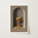 Chalice of Saint John the Evangelist - Hans Memling Art Print / Canvas Golden Ornate Base Dark Green Snake Coiled Memling’s, Prints