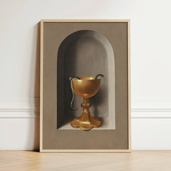 Golden Chalice Ornate Two Dark Green Snakes Coiled Hans Memling’s, Memling Art