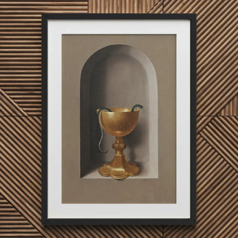 Chalice of Saint John the Evangelist - Hans Memling Art Print / Canvas Golden Goblet Ornate Fluted Base Coiled Green Snake Memling’s, Prints