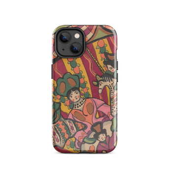 Chauve Souris - Ralph Barton Phone Case Iphone 14 / Gloss Vibrant Illustrated Phone Case Stylized Figures Circus-themed Design Ralph Barton