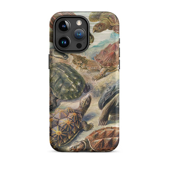 Chelonia Turtles - Ernst Haeckel Phone Case Iphone 15 Pro Max / Matte Turtle-patterned Phone Case Chelonia Turtles, Haeckel Iphone Case,