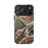 Chelonia Turtles - Ernst Haeckel Phone Case Iphone 17 Pro Max / Matte Iphone 12 Pro Max Case Turtles Design Black Chelonia Turtles, Haeckel