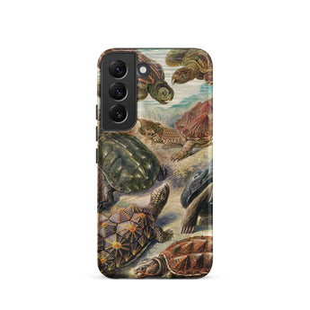 Chelonia Turtles - Ernst Haeckel Phone Case Samsung Galaxy S22 / Matte Phone Case Detailed Illustration Turtles Naturalistic Poses Rendered