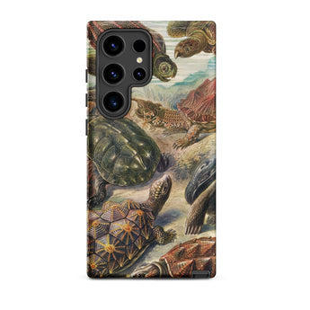 Chelonia Turtles - Ernst Haeckel Phone Case Samsung Galaxy S24 Ultra / Matte Phone Case Detailed Illustration Turtles Naturalistic Poses