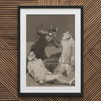 The Chinchillas - Francisco De Goya Art Print / Canvas Framed Artwork Macabre Scene Torture, Ignorance Gnaws, Blind Authority Muzzles Prints