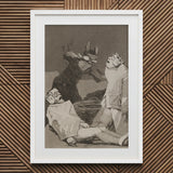 The Chinchillas - Francisco De Goya Art Print / Canvas Framed Figures Scene Torture Violence, Ignorance Gnaws, Blind Authority Muzzles