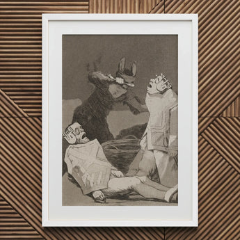 The Chinchillas - Francisco De Goya Art Print / Canvas Framed Figures Scene Torture Violence, Ignorance Gnaws, Blind Authority Muzzles