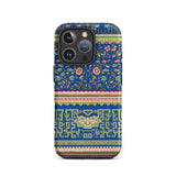 Chinese Aesthetic Pattern - Owen Jones Phone Case Iphone 16 Pro / Matte Blue Floral Geometric Patterned, Celestial Shield Mobile Cases