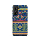 Chinese Aesthetic Pattern - Owen Jones Samsung Case, Galaxy S21 / Matte, Blue Smartphone Case Ornate Pattern Red Orange Flowers