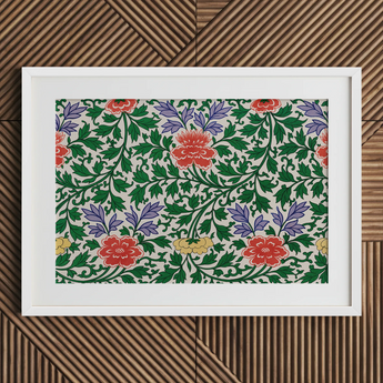 Illustration botanique chinoise - Tirage d’art Owen Jones / Toile, 30x20’’ / 76x51cm / Cadre blanc / Passe-partout, Posters Prints & Visual
