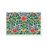 Chinese Botanical Illustration - Owen Jones Art Print / Canvas Floral Pattern Red Purple Yellow Blooms Amid Green Owen Jones, Chinese