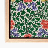 Chinese Botanical Illustration - Owen Jones Art Print / Canvas Framed Vibrant Floral Pattern Red Purple, Lush Tapestry Prints