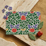 Chinese Botanical Illustration - Owen Jones Art Print / Canvas Rectangular Card Vibrant Floral Pattern Red Purple Green, Lush Tapestry