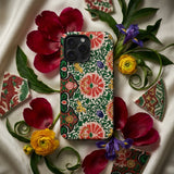 Chinese Floral Pattern - Owen Jones Phone Case Vibrant Floral-patterned Red Green Yellow Blossoms Symphony, Rhythmic Blooms Burst Mobile