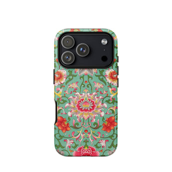 Chinese Florals - Owen Jones Chinoiserie Phone Case Iphone 17 Pro / Matte Green Floral Iphone 12 Pro Max Case Vibrant Owen Jones