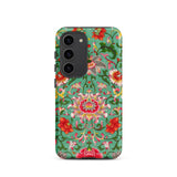 Chinese Florals - Owen Jones Chinoiserie Phone Case Samsung Galaxy S23 / Matte Vibrant Green Phone Case Adorned Intricate Floral Patterns