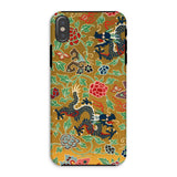 Chinese and Japanese Pattern - Auguste Racinet Iphone Case, Xs / Matte, Decorative Phone Case Colorful Asian-inspired Dragon Floral Pattern