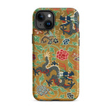 Chinese and Japanese Pattern - Auguste Racinet Phone Case Iphone 15 Plus / Matte Dragon-patterned, East Asian Artistry Mobile Cases