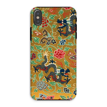 Chinese and Japanese Pattern - Auguste Racinet Phone Case Iphone Xs / Matte Decorative Phone Case Colorful Asian-inspired Dragon Floral