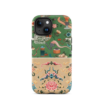 Chinoiserie Double Act - Auguste Racinet Phone Case, Iphone 15 / Matte, Mobile Cases, Toby Leon