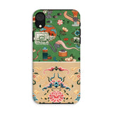 Chinoiserie Double Act - Auguste Racinet Iphone Case, Xr / Matte, Decorative Phone Case Colorful Asian-inspired Pattern Flowers Dragons